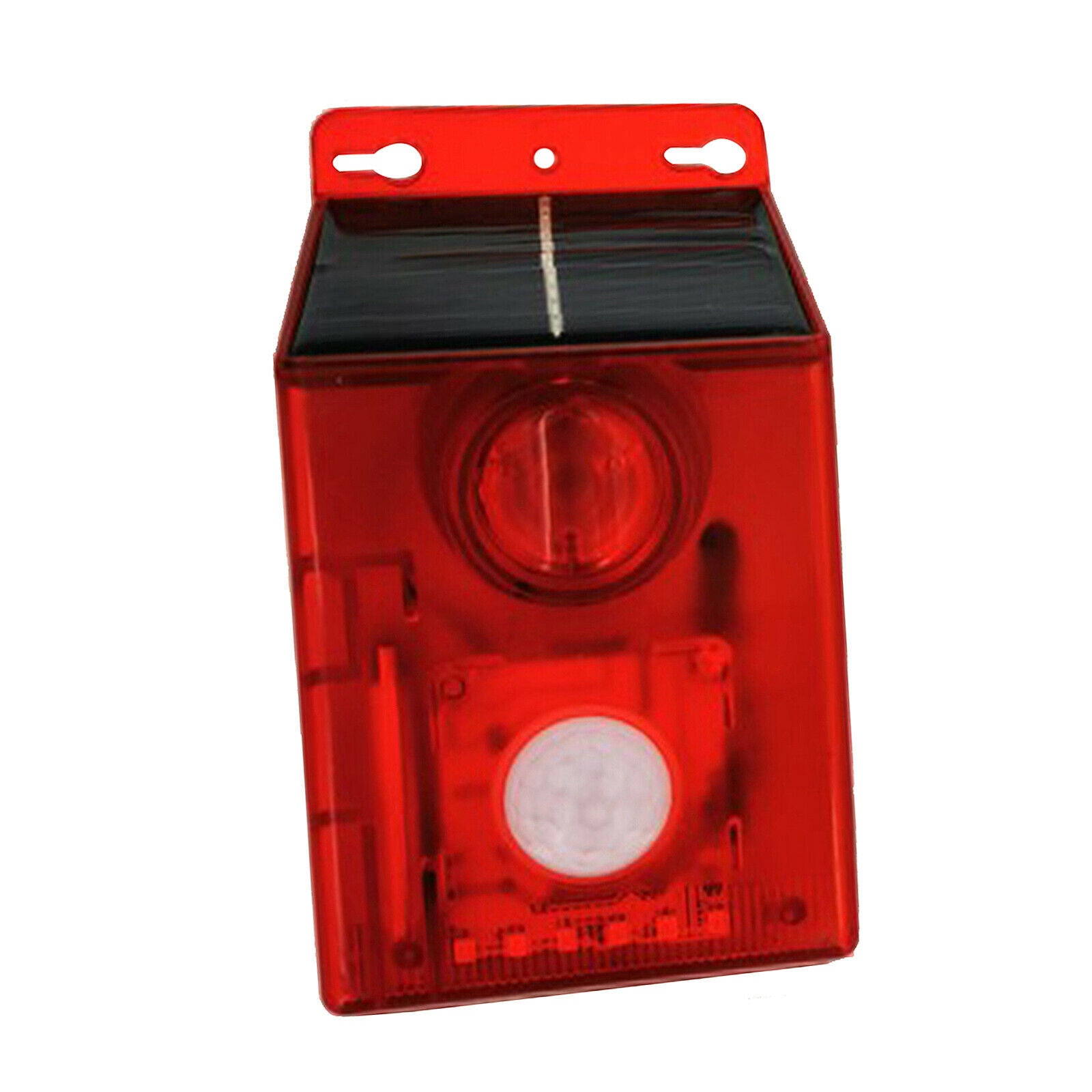 Solar sound alarm light flash warning motion sensor burglar lamp 125dB