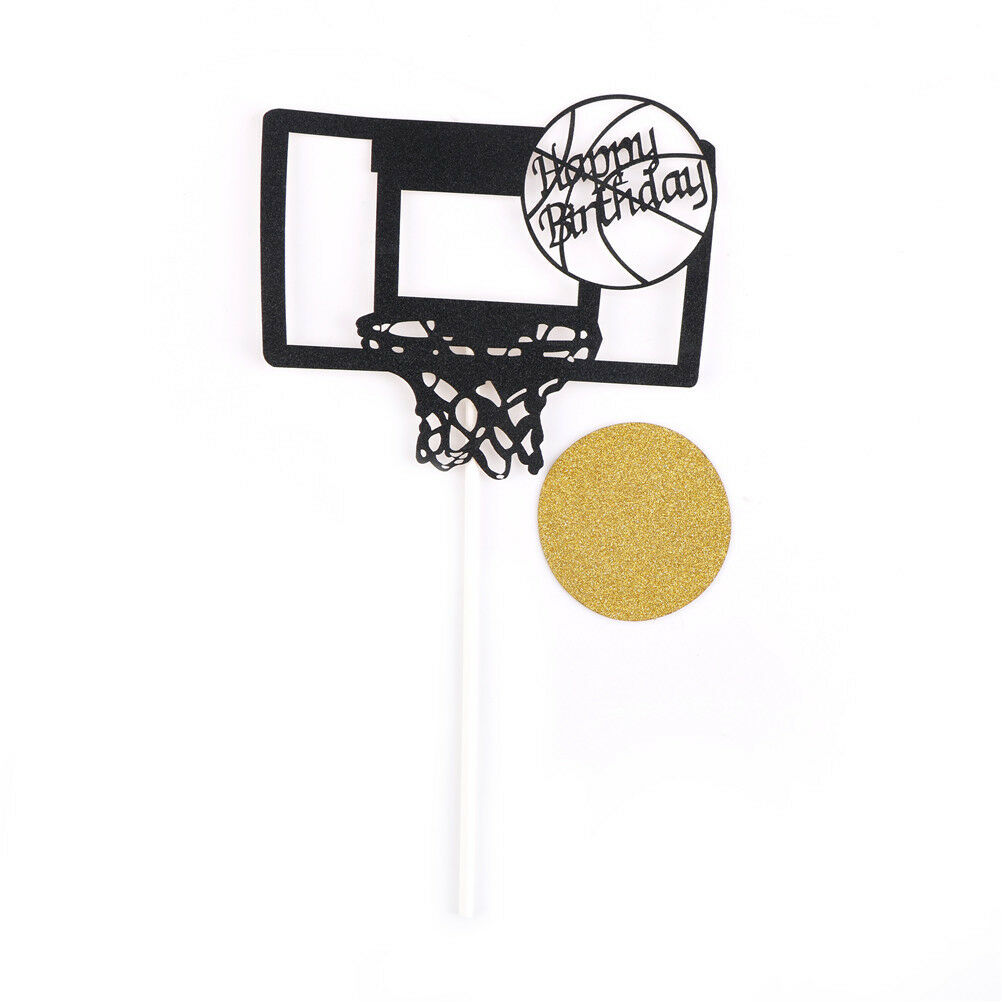 1x basketball cake cupcake topper cake flags boy birthday party deco.l8