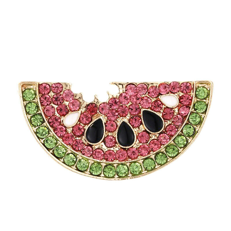 Fashion Crystal Watermelon Brooch Pin Collar Badge Corsage Jewelry Access.l8