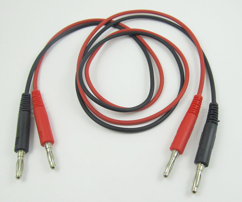 1set High-quality 2.6" 0.8M Dual Banana Male, Male to Male Plug Test Lead Cable