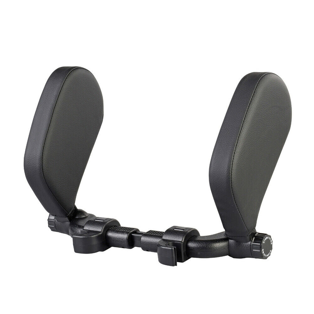 Universal Black PU Leather Car Seat Headrest Foam Pillow Head Neck Rest Cushion