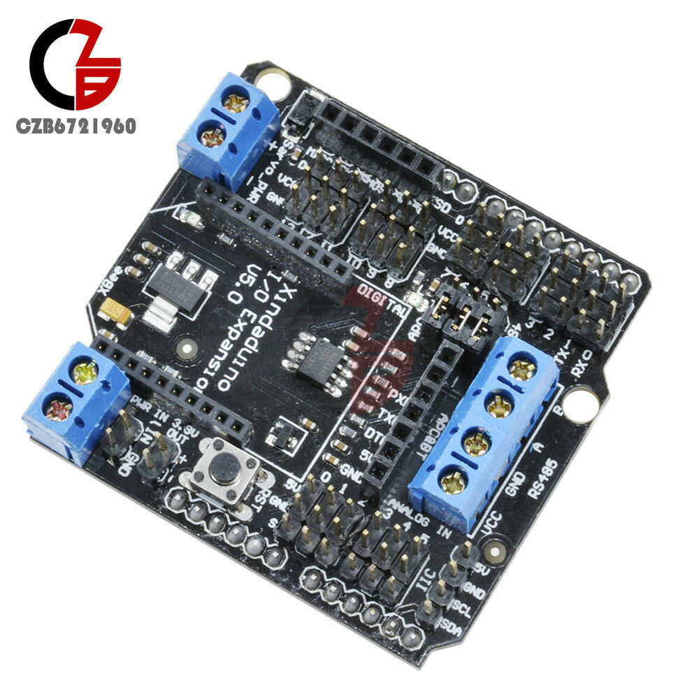 V5 I/O Expansion Shield Xbee Sensor Shield SRS485 Bluetooth PWM for Arduino SD