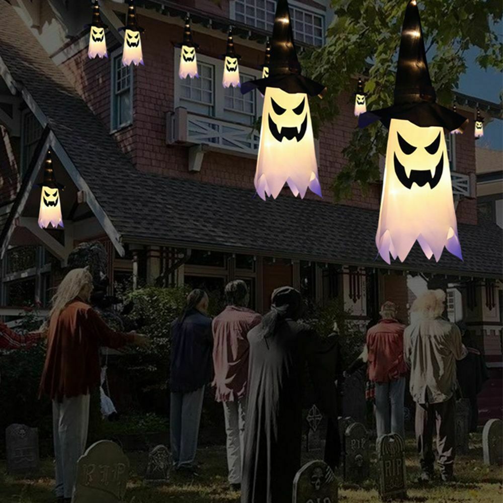 Witch Hats Halloween Lights Fairy Lights Halloween Decorations Ghost Led Light