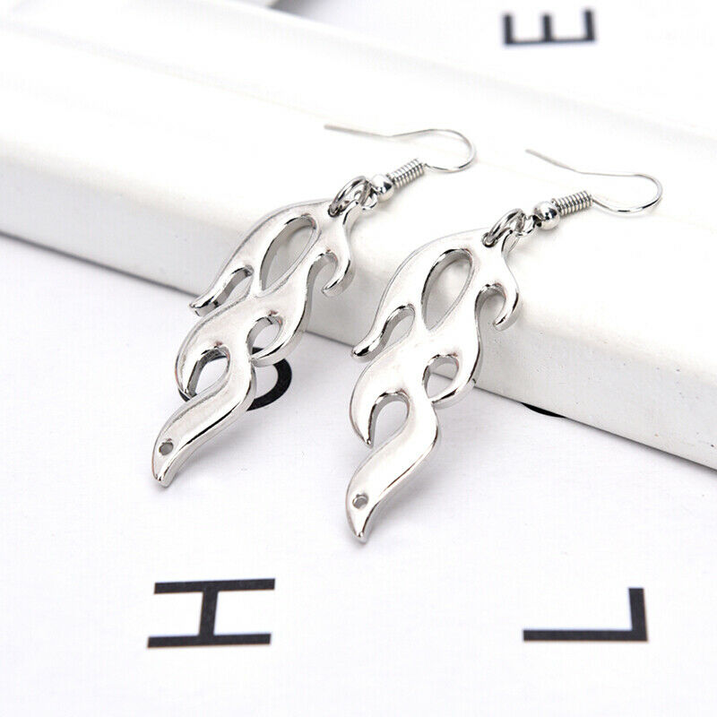 Fashion Punk Hip Hop Flame Dangle Drop Earrings Women Jewelry Accesso N.l8