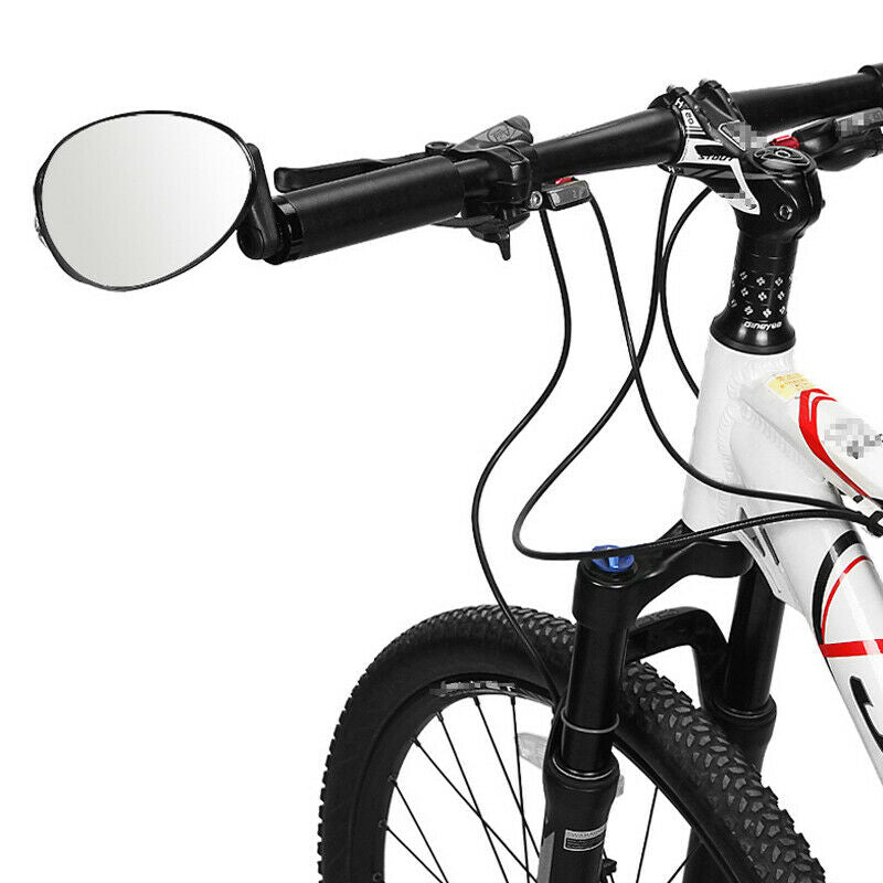 Bicycle Rearview Mirror 360Â° Wide-angle Convex Plane Handlebar Mirror with Light