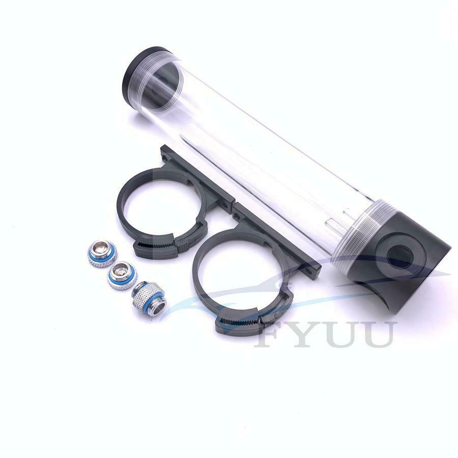 Acrylic Cylinder Reservoir Water Tank G1/4 50x240mm For PC Liquid Cooling System