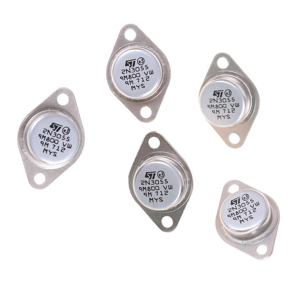 5 pcs 2N3055 NPN AF Amp Audio Power Transistor 15A 100V.l8
