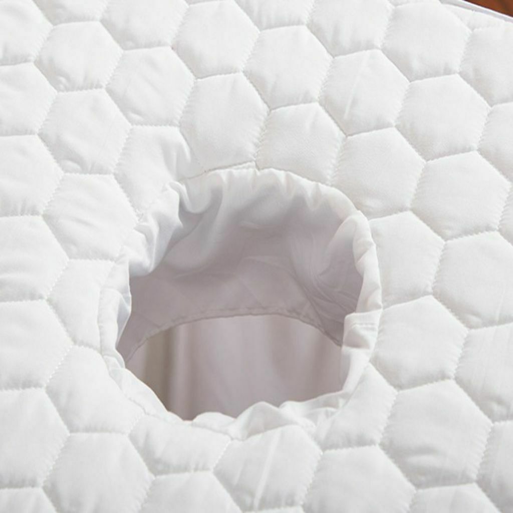 Massage Table Skirt Beauty Bed Cover Valance Sheet - White, as described