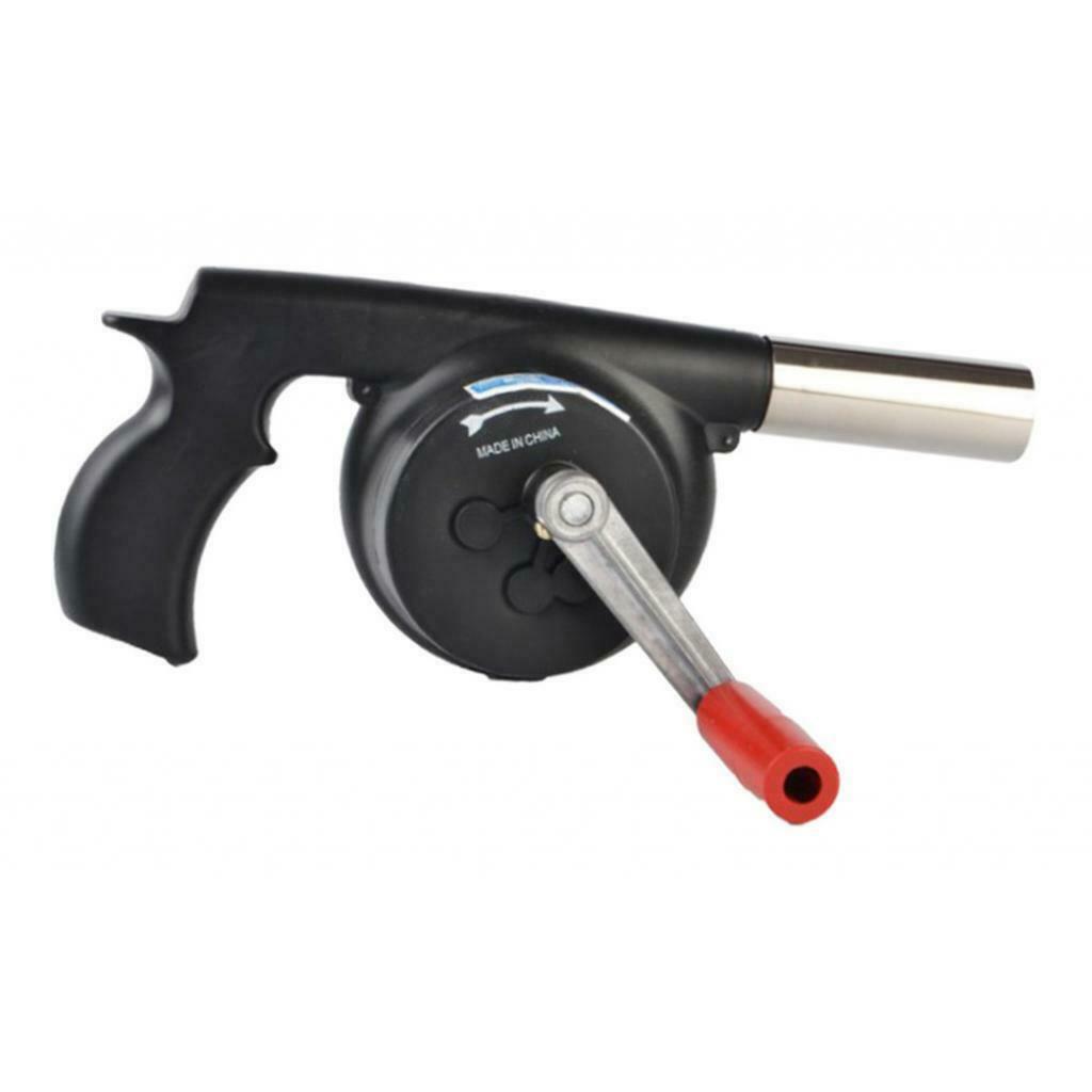 1x Camping Picnic Manual Air Blower Barbecue BBQ Grill Fan For Outdoor BBQ
