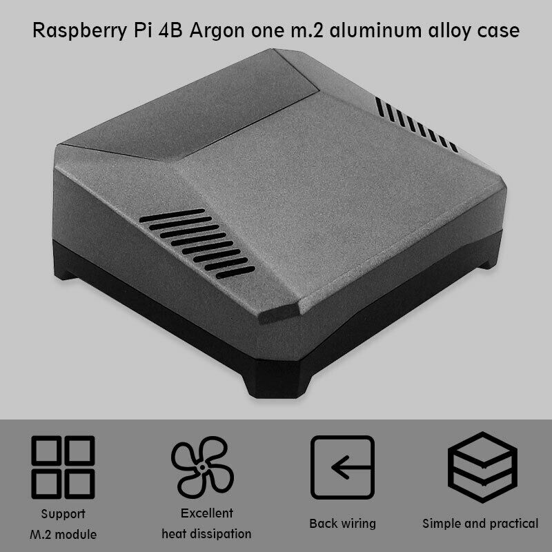 Argon One M.2 Aluminum Alloy Case Enclosure SSD Adapter for Raspberry Pi 4B