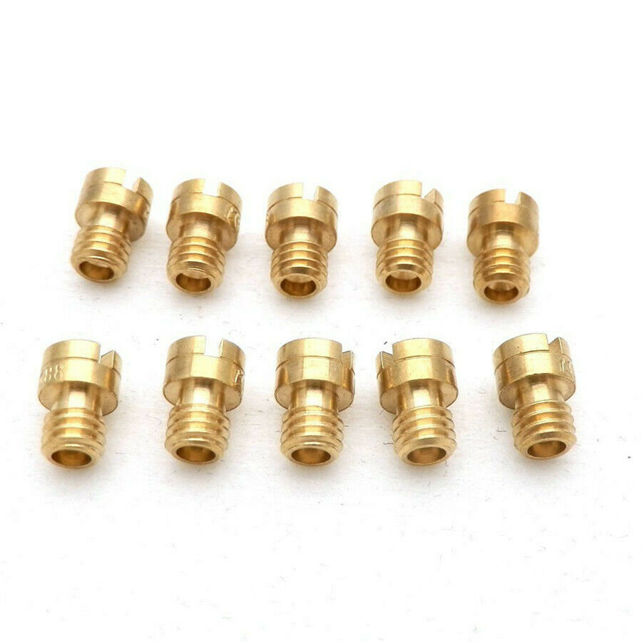 10 Pcs 10 sizes Round Head Carburetor Main Jet Nozzle for GY6 50cc 139QMB Engine