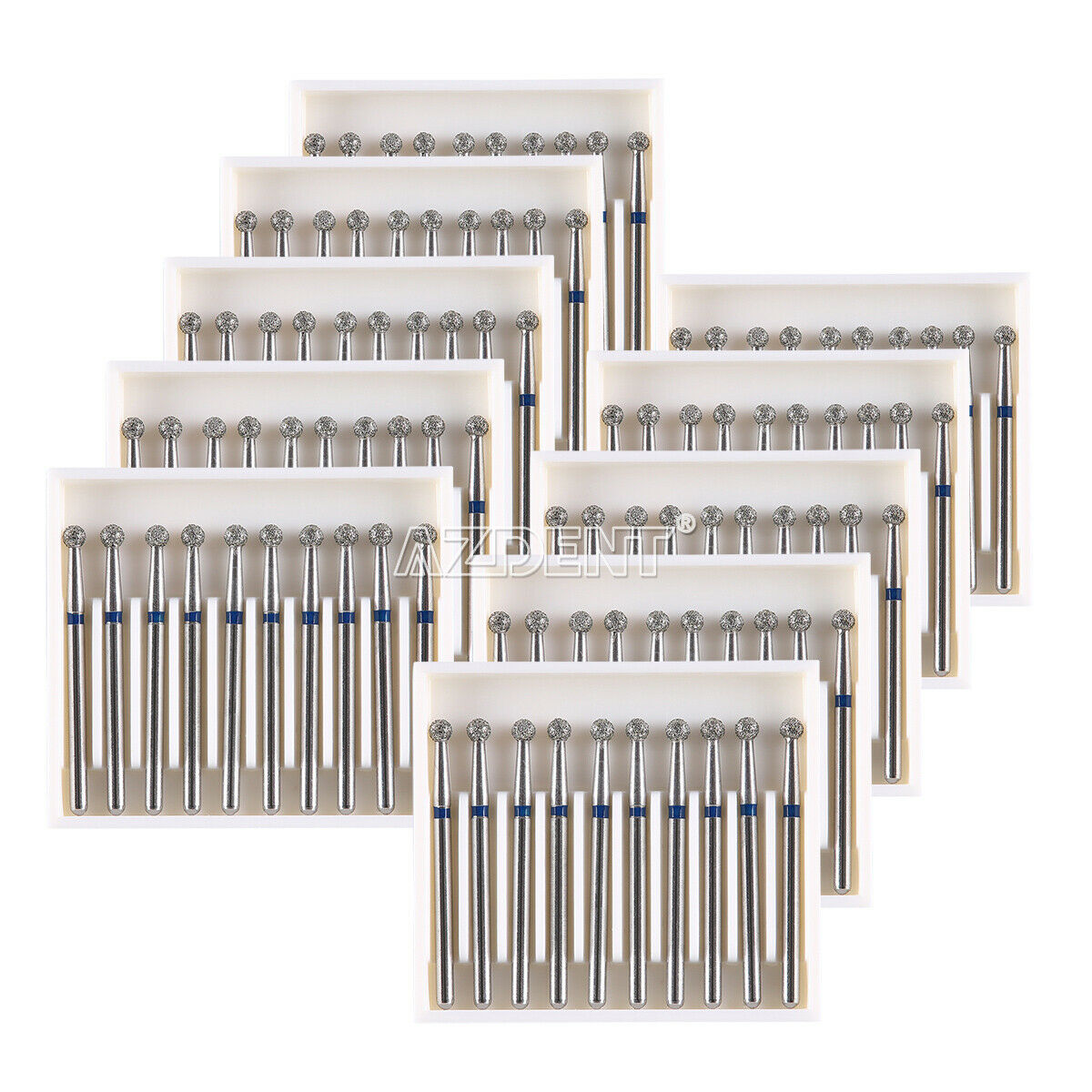 100X Dental Diamond Bur BR-X31S Ball Round FG 1.6mm for High Speed Handpiece