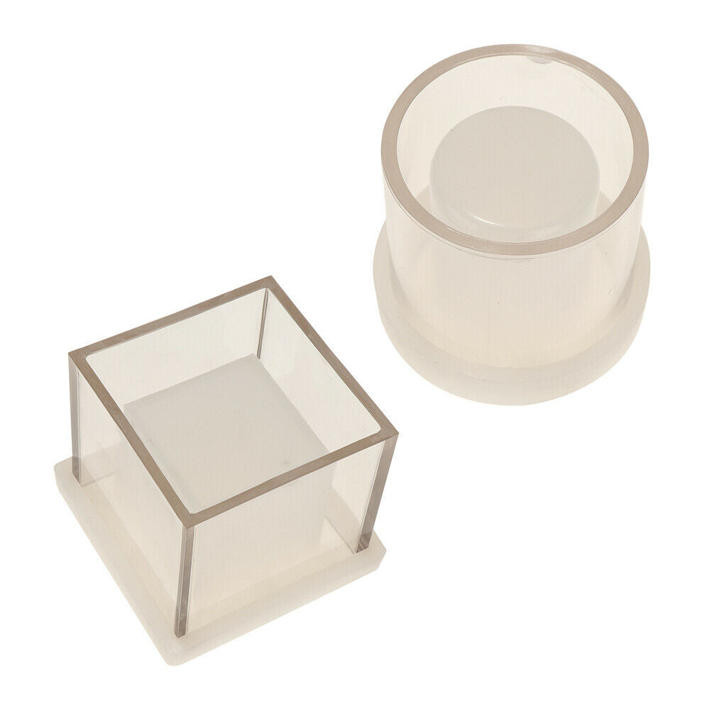 Cubic Cylindrical Cubic Hollow Mold Glass For Made Scented Candles Decorative