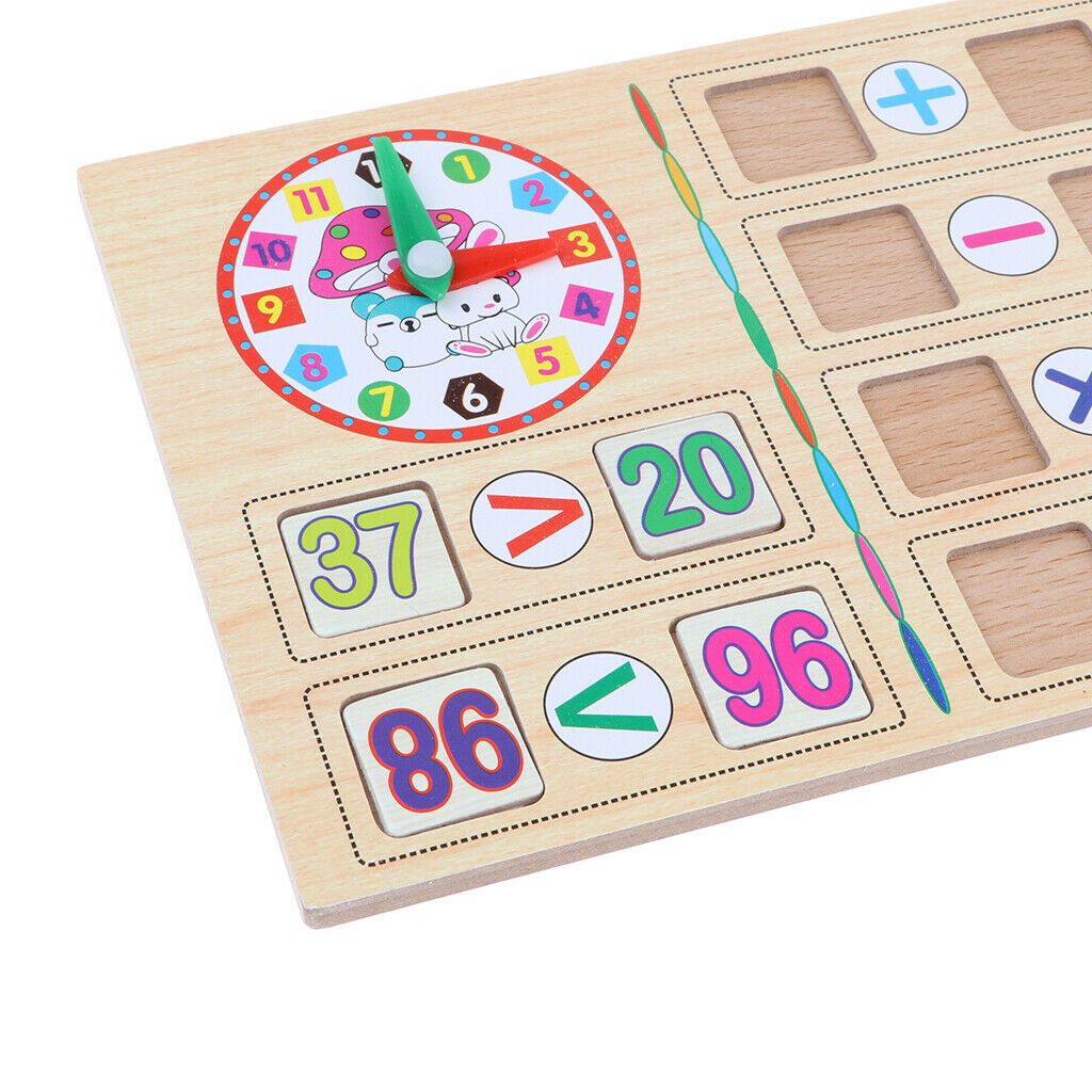 Wooden Arithmetic Learning Box Educational Montessori Materials Math Toys