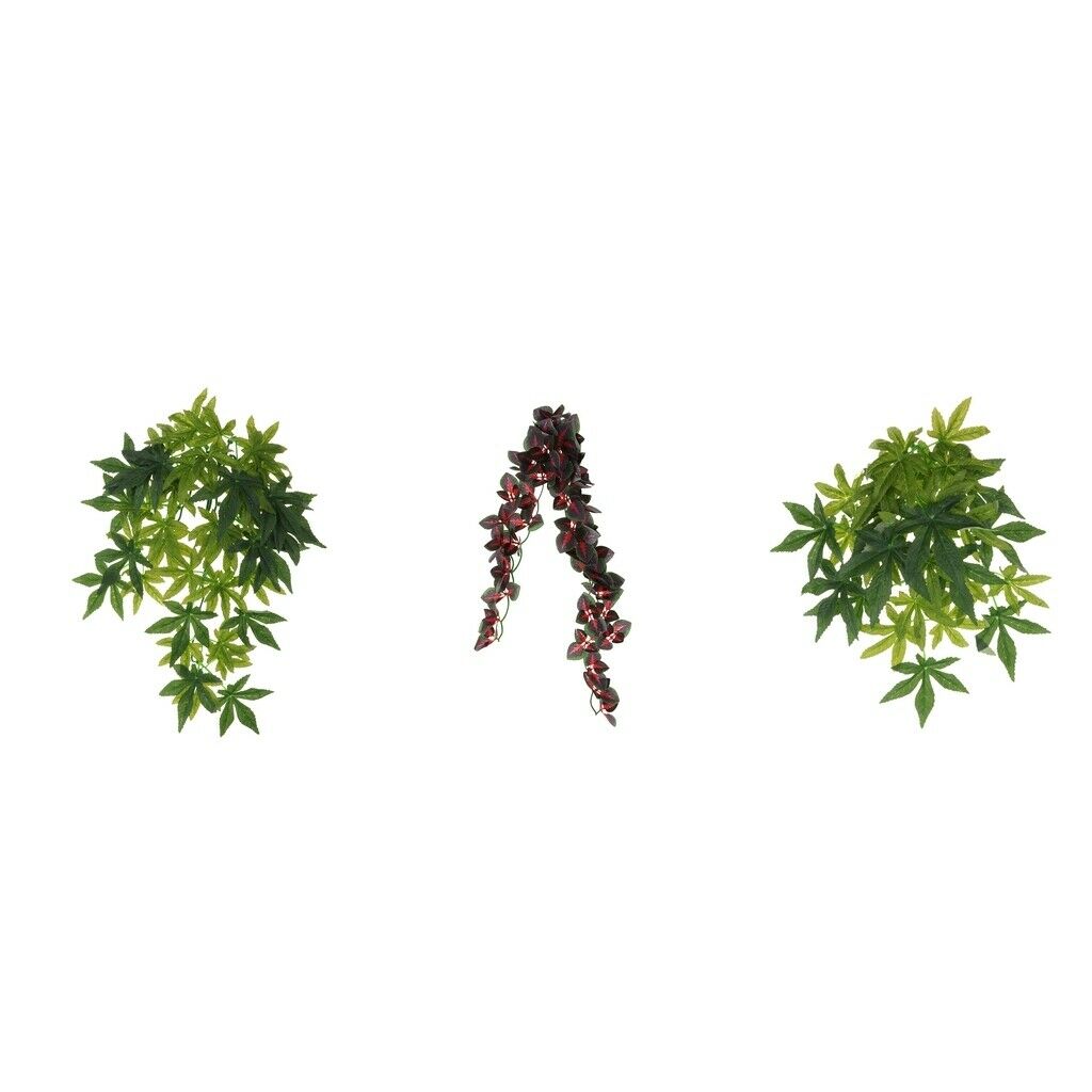 3x Artificial Reptiles Vine Jungle Climber Vine Reptile Terrarium Cage Ornament