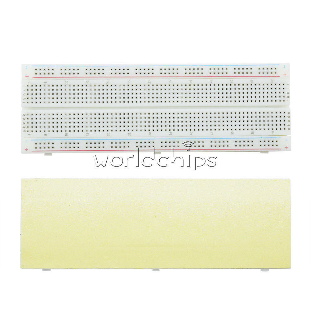 2Pcs MB-102 Solderless Breadboard Protoboard 830 Tie Points 2 buses Test Circuit