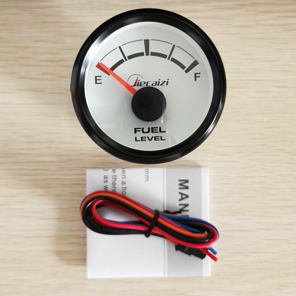 2-1/16" fuel level gauge with 6.5inch sender 0-30ohm 9-32V for car boat blue led