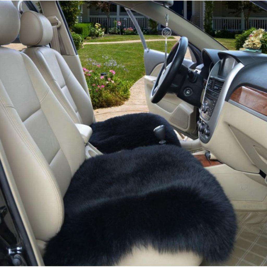 Fluffy Square Sofa Cushion Area Rug Carpet Float Window Mat 40x40cm Black