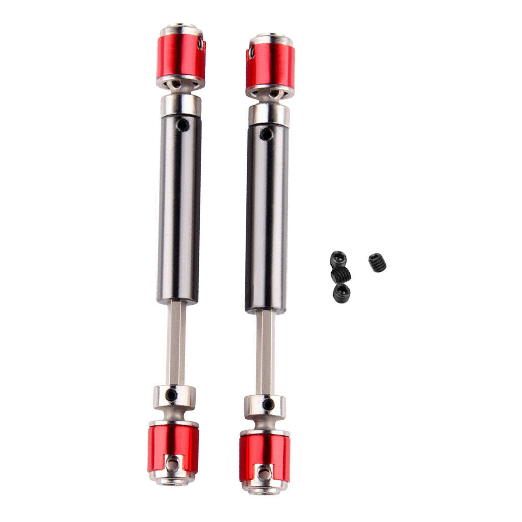 2PCS Metal Upgrade Universal Drive Shaft 112-155mm for 1/10 RC Car SCX10 D90
