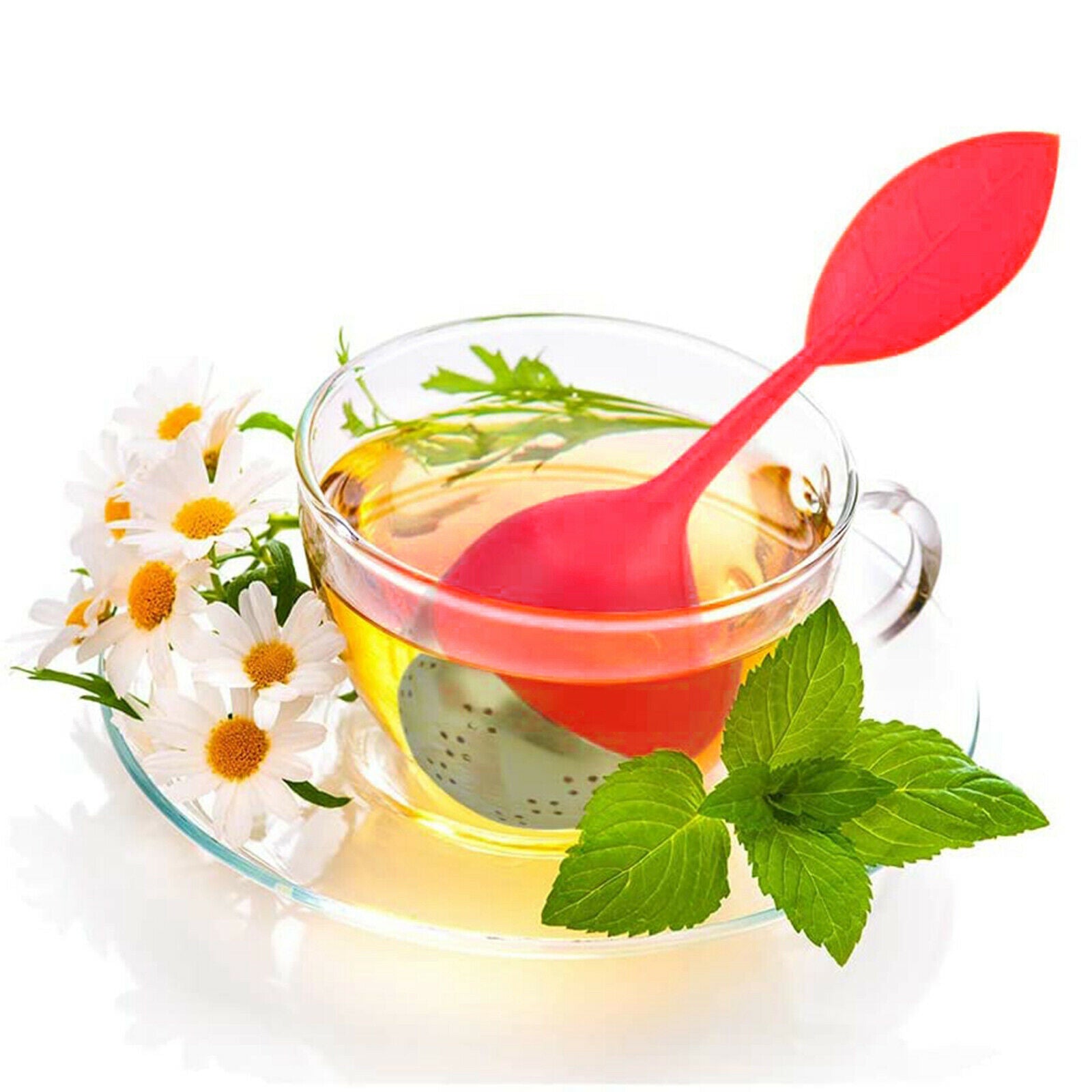 Silicone Tea Strainer Loose Tea Steeper Tea Infuser Balls Tea Strainers Red