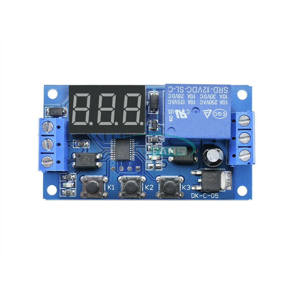 2PCS 12V LED Automation Delay Timer Control Switch 3-digit Relay Module No Case