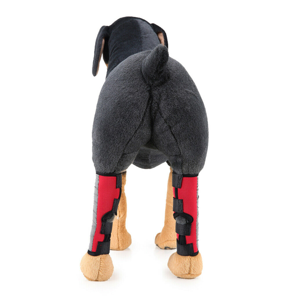 Pet Knee Pads Pet Leg Socks Pet Dog Puppy Protective Joints Protector Red S