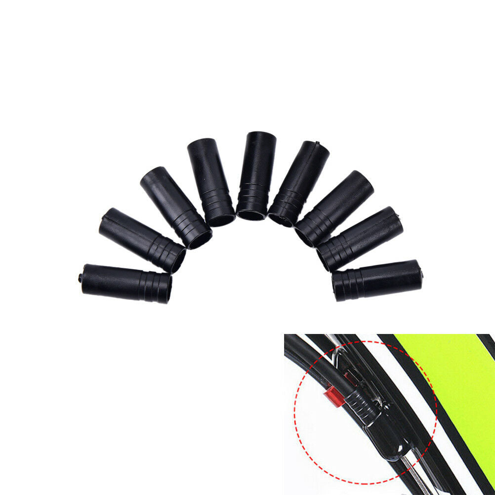 100x 4mm Bike Bicycle Cycling Brake Cable Crimps Housing Plastic End Tips Cap Lt