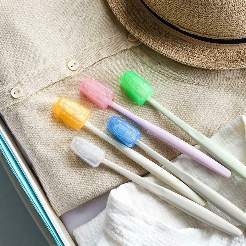 5Pcs Portable Toothbrush Head Cover Case for Travel Hiking Camping Box Case