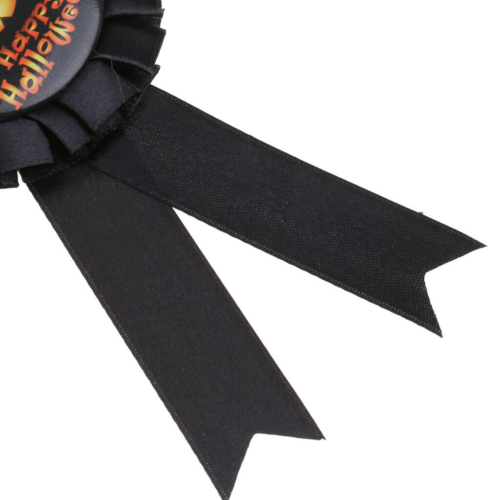 Pumpkin Award Rosette Badge Halloween Party Pin Brooch Favour Gift