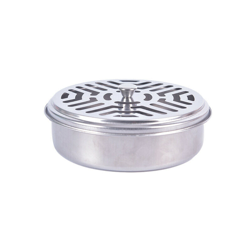 Mosquito Coil Holder Tray Frame Safe Metal Round Rack Plate Portable With.l8