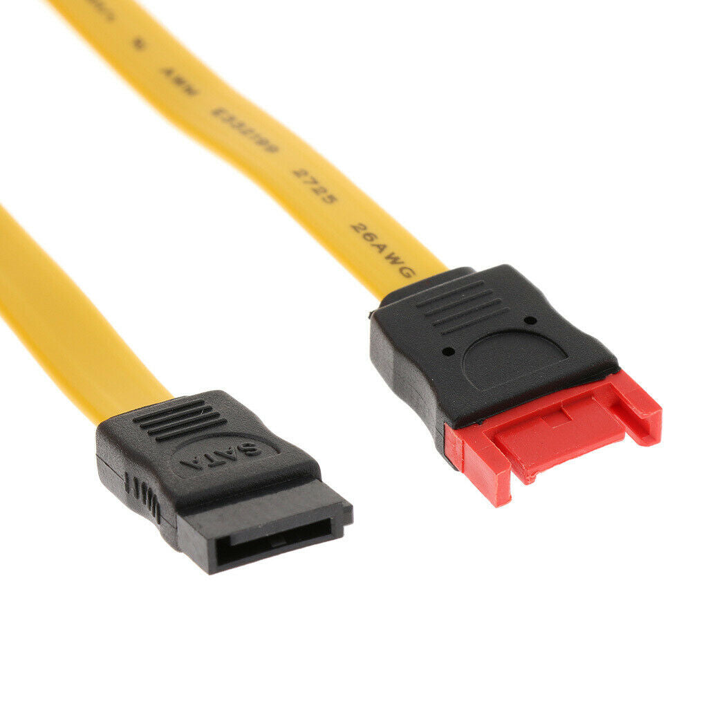4X SATA III Cable, SATA III 7 Pin Male To 7 Pin Female Extension Cable-Yellow