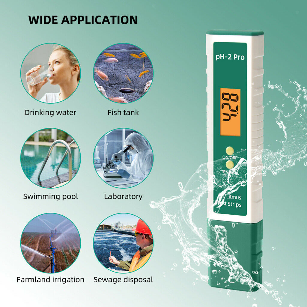 Portable Digital PH Meter 0.01PH Accuracy Tester Aquarium Pool Water Brewing
