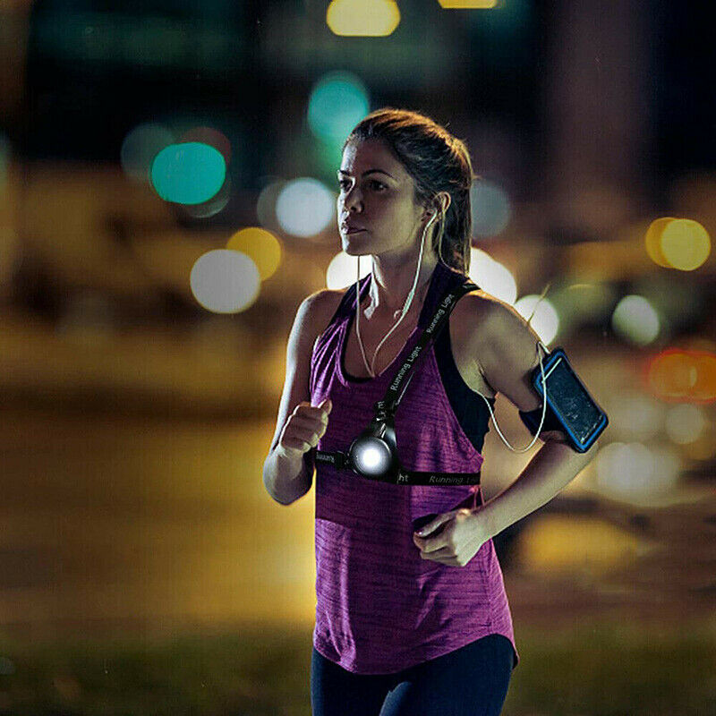 LED Running Chest Belt Warning Light Walking Outdoor Safety Night Flash Lamp