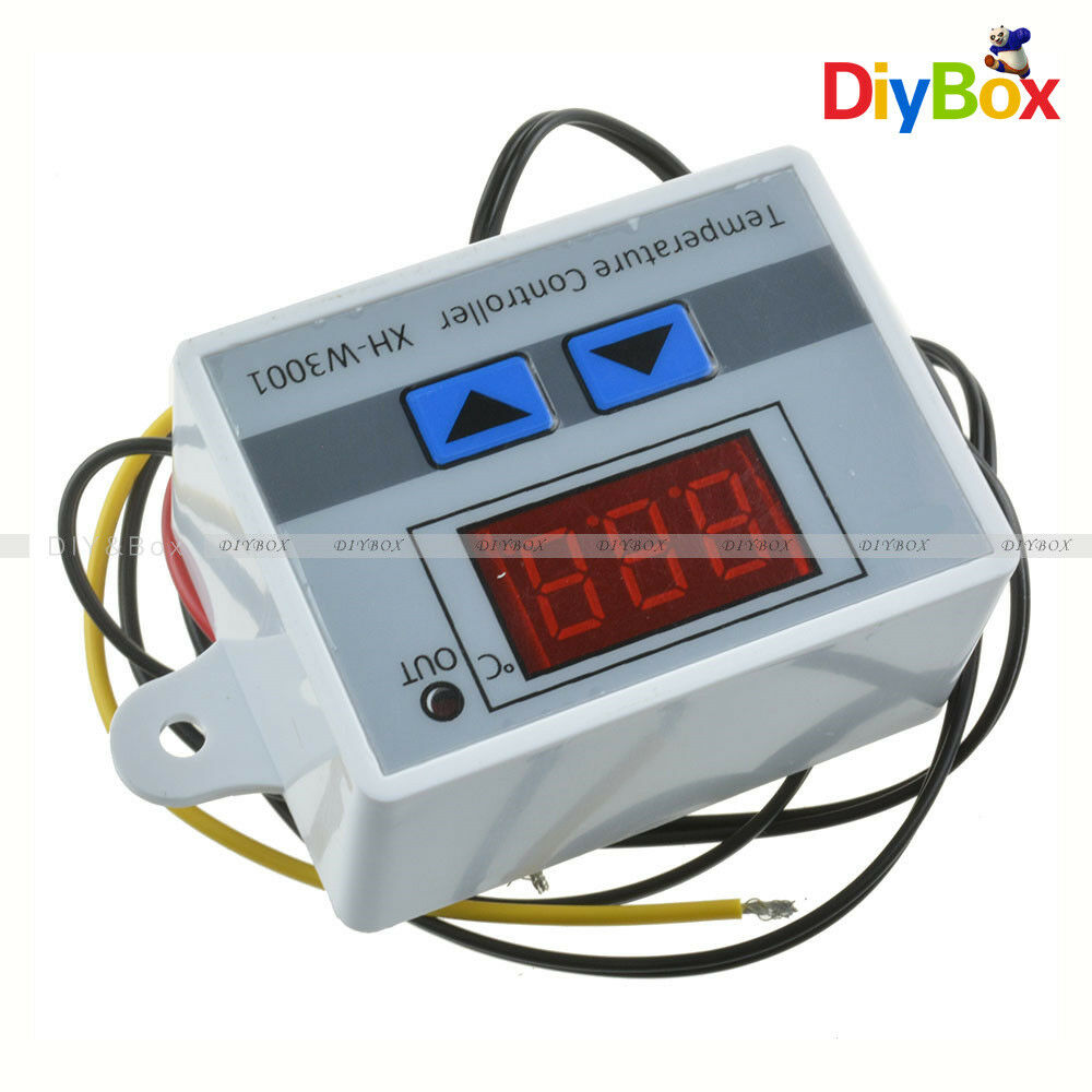 24V White Digital LED Temperature Controller 5A Thermostat Control Switch Probe