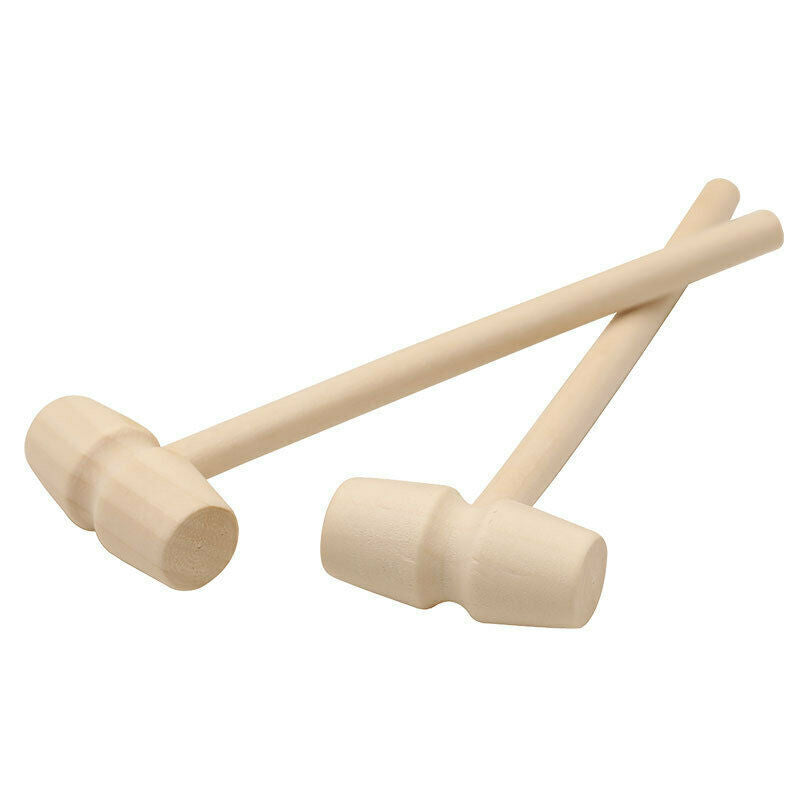 10Pcs Mini Wooden Hammer Hit Pounding Kids Knock Educational Toys Boys Girls