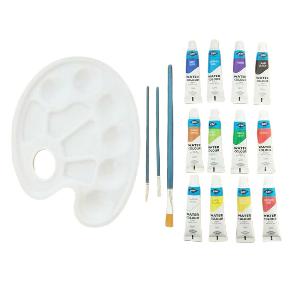12 Tubes Acrylic Paint Artists Paint Set With Brush Set Artist Paint Brush Set
