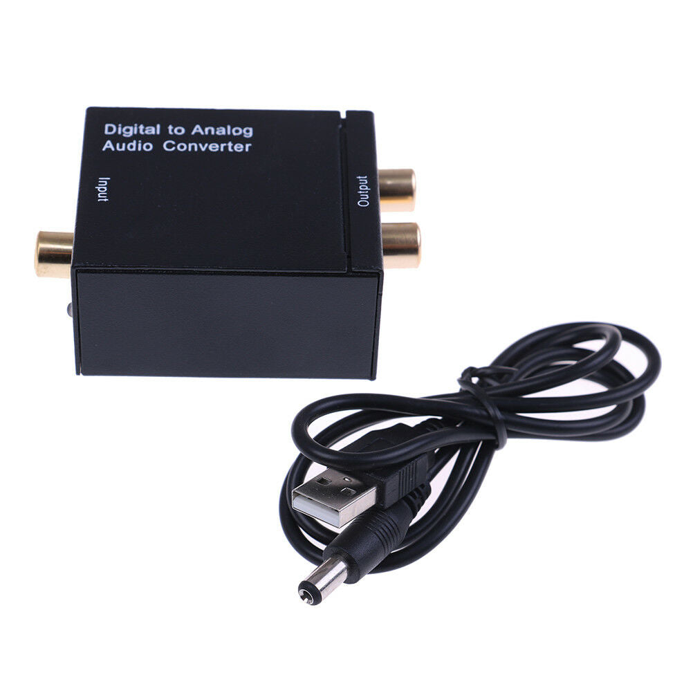 Optical coaxial toslink digital to analog audio converter adapter RCA  rsBDAU
