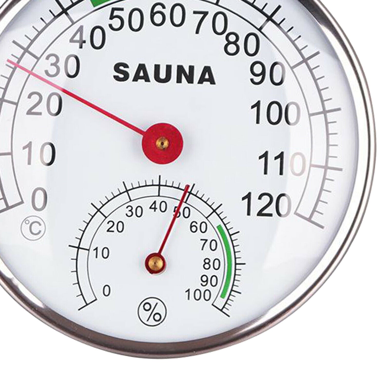 4.9inch Sauna Thermometer and Hygrometer 2 in 1 Wall Hanging for Sauna Room