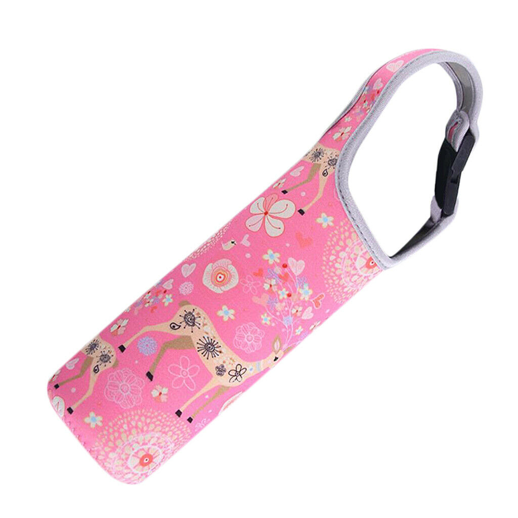 2 Pieces Kids Cartoon Multicolor Vacuum Flask Insulated Cup Bag Holder