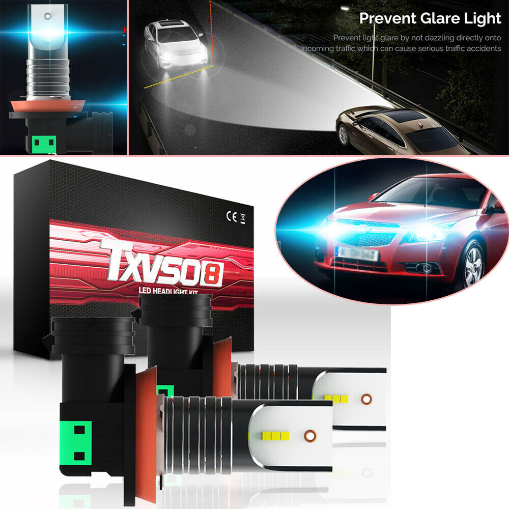 2X H8 H9 H11 Car LED Headlight Conversion Bulbs 30000LM 6000K Single/ Hi/Lo beam