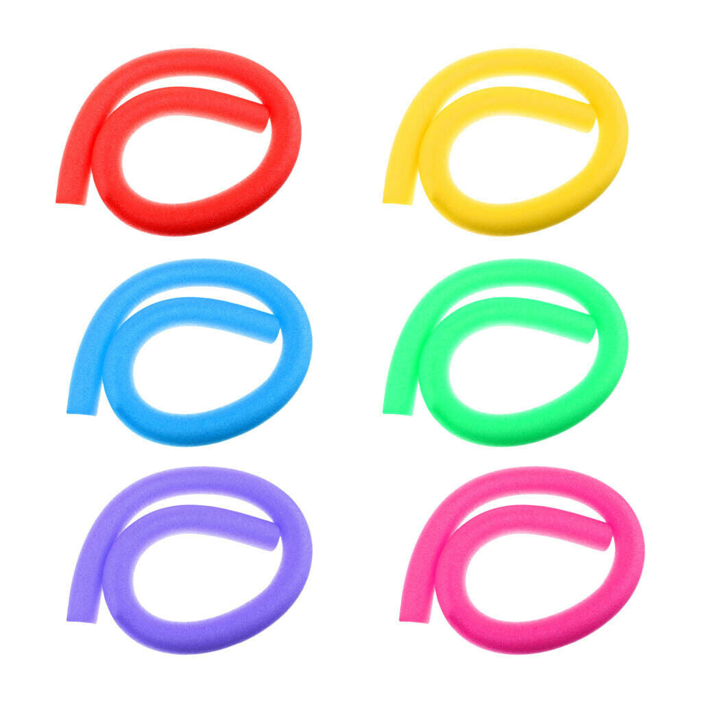 6 Pieces Durable Flexible Solid Core Swimming Pool Noodle Water Float Training