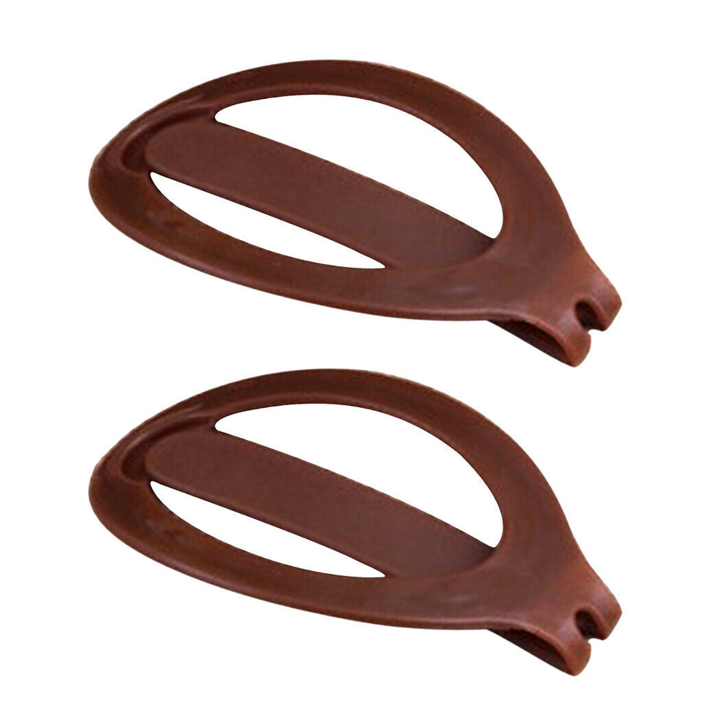 2 Pieces Women Plastic Hair Updo Clip Bun Maker Barrette - Brown, as described