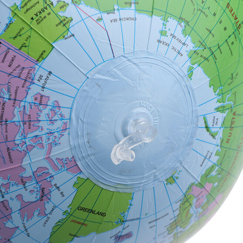 38cm Inflatable Globe World Earth Ocean Map Ball Geography Learning Beach.l8