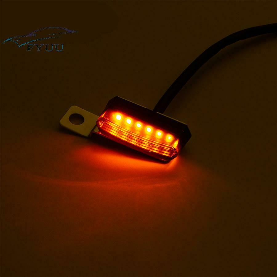 2 Flowing Water Mini LED Motorcycle Turn Signal Light Brake Clutch Lever Flasher