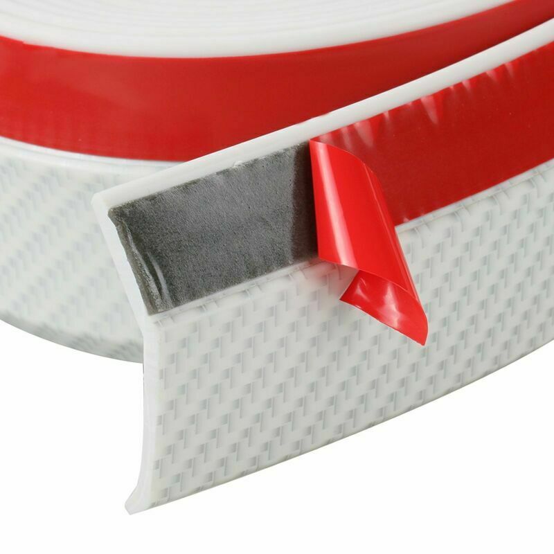 Waterproof Rubber Car Trunk Front Bumper Spoiler Side+Rear Lips Protector Skirt
