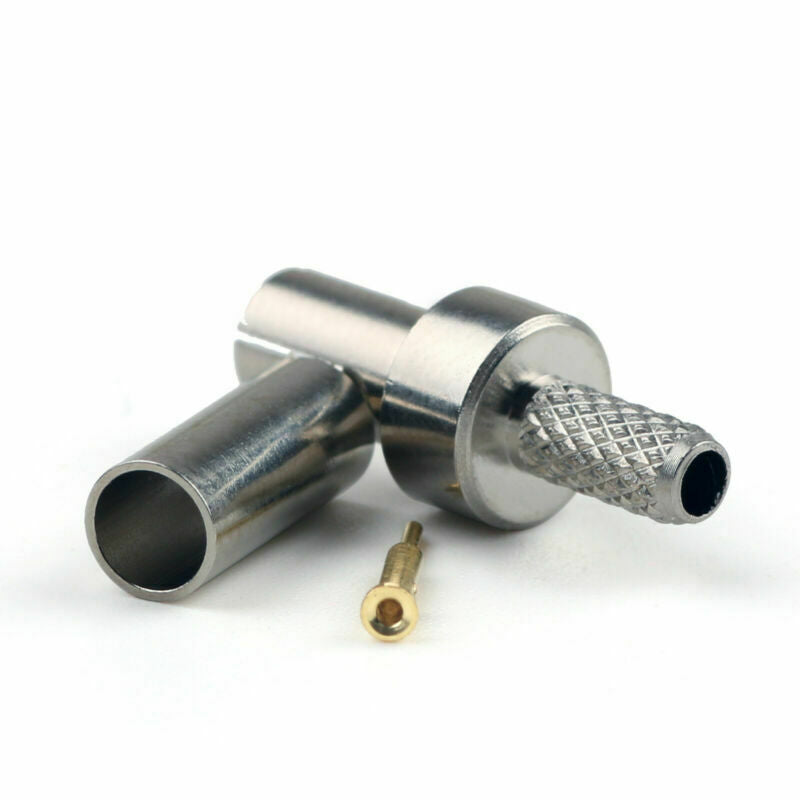 10 X Connector TS9 Male Plug Crimp RG174 RG316 LMR100 Cable Straight Nickel AT2