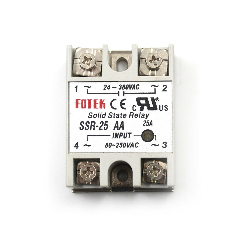 24V-380V 25A SSR-25AA Solid State Relay Module 80-250VAC AC-AC  RGBDAU