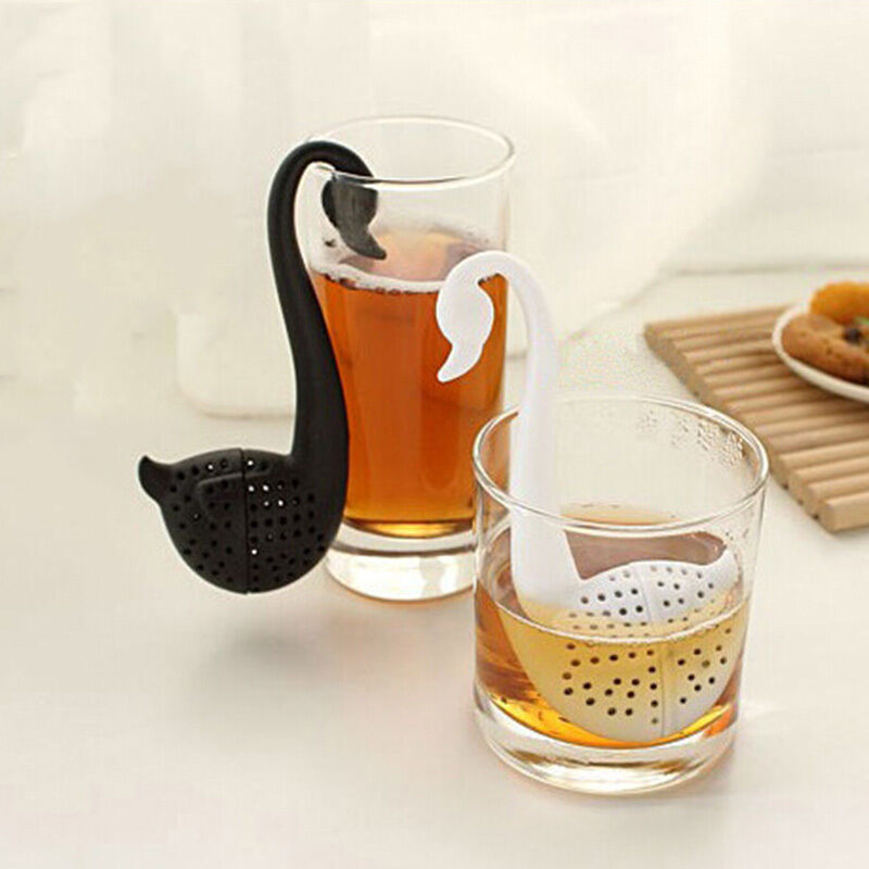 Colander Swan Shape Tea Herb Strainer Teaspoon Infuser Filter  GD_vi_DD