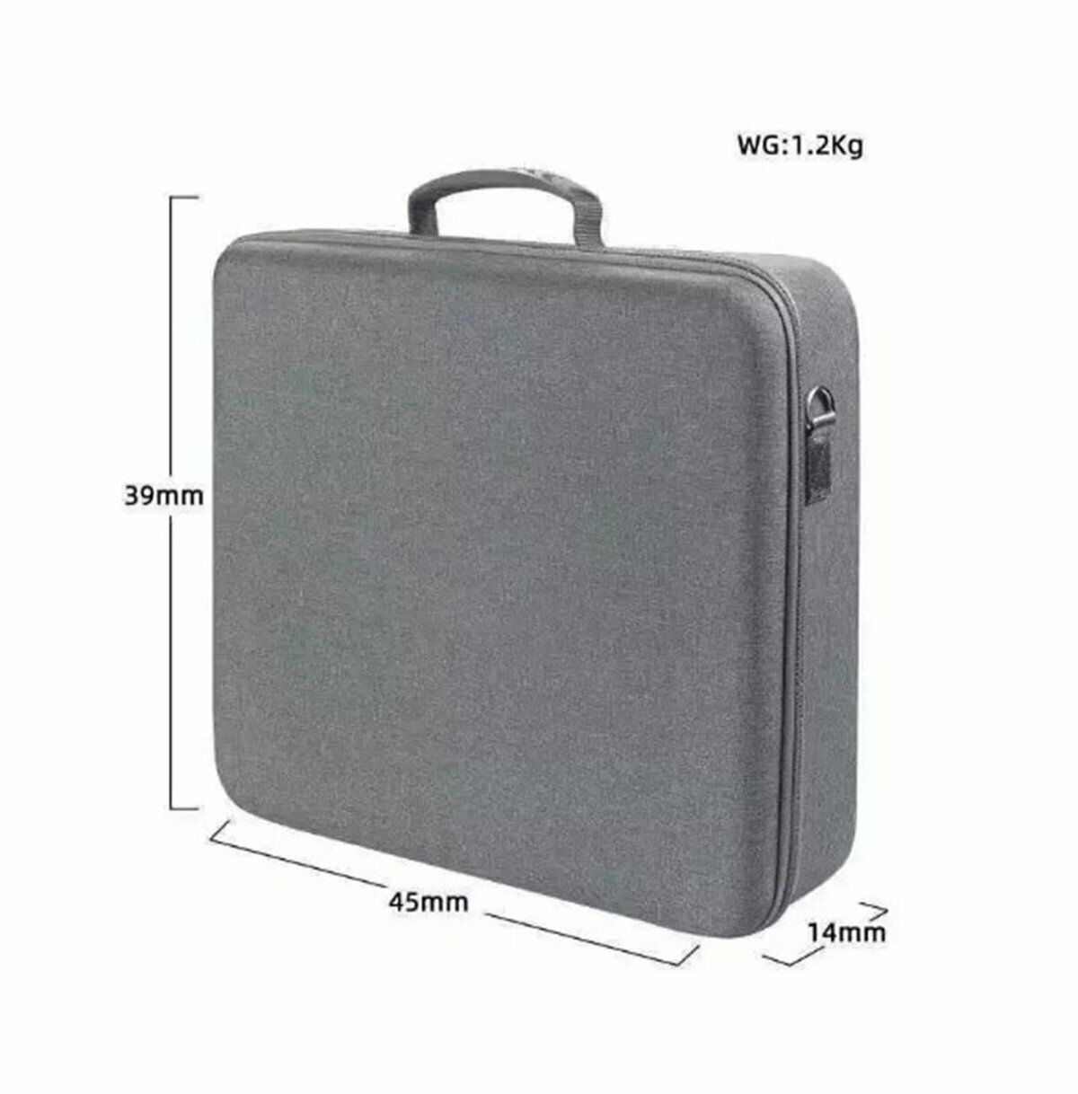 Carrying Case Shockproof Travel Storage EVA Bag for Playstation 5 PS5 Box Gray