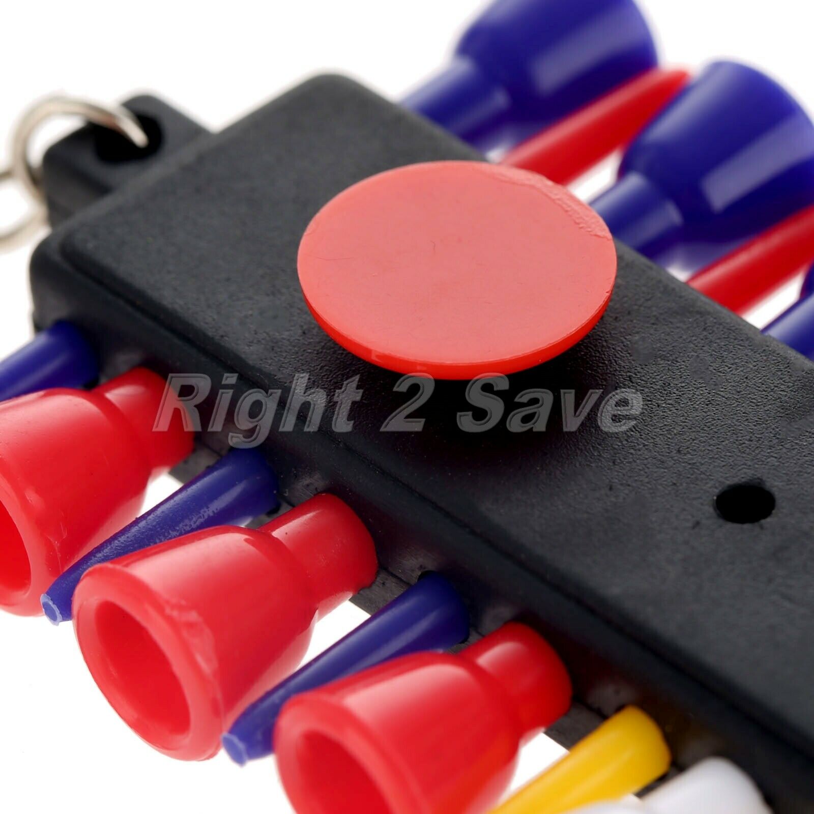 Golf Tee Holder Carrier 12 Wooden Golf Ball Tees+3 Ball Markers+Keychain Outdoor